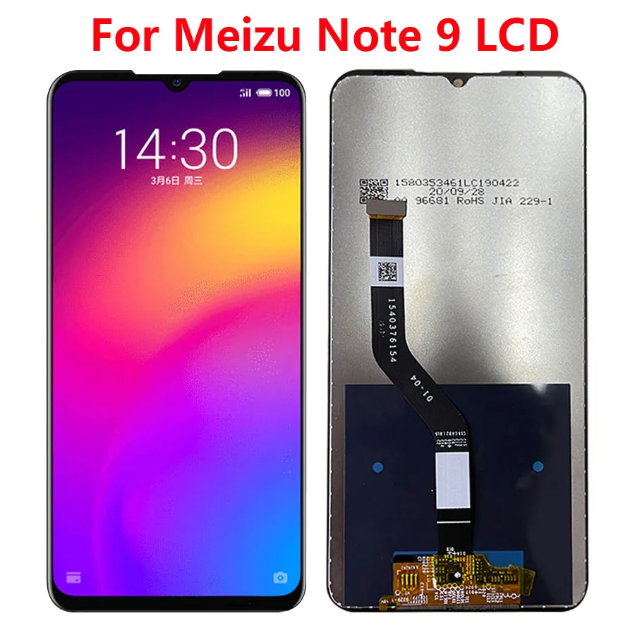 

Original Screen 6.2" Meizu M9 Note LCD Screen Display + Touch Panel Screen Digitizer Assembly Replacement Meizu Note 9 Display