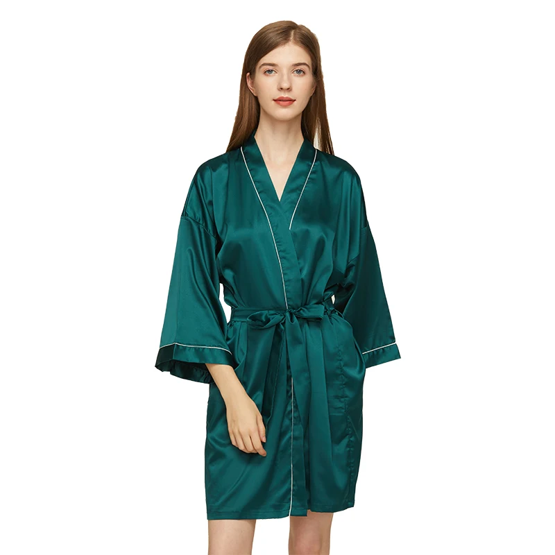 

New Bridesmaid Robes Silk Robe Bride Robe Short Satin Robe Women Wedding Robe Bathrobe Sleepwear Dressing Gown Plus Size