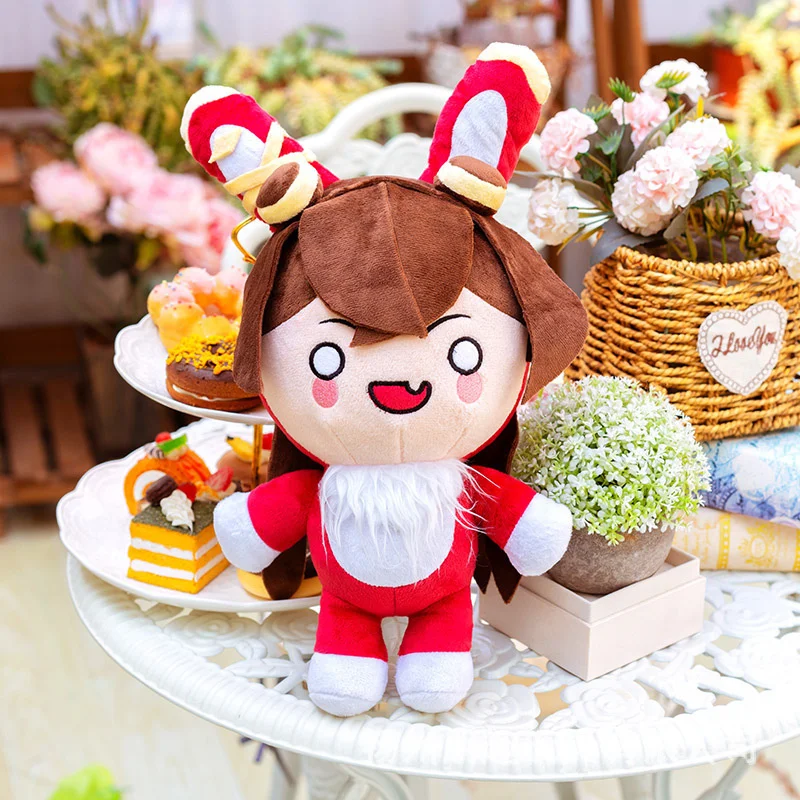 Genshin-peluche de conejo de color &aacute;mbar para ni&ntilde;os, mu&ntilde;eco suave de Anime, juguete de peluche, regalo de Navidad-1