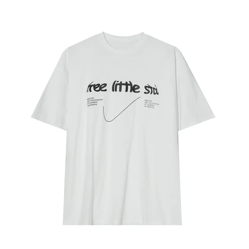 

Spring and summer new products Short-sleeved T-shirt men's round neck trend Korean style loose print top M1-A-B5