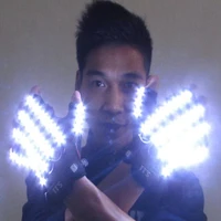 mountaineering lighting gloves laser beam flashing fingers nightclub bar party dance singer props mechanical gloves led lights