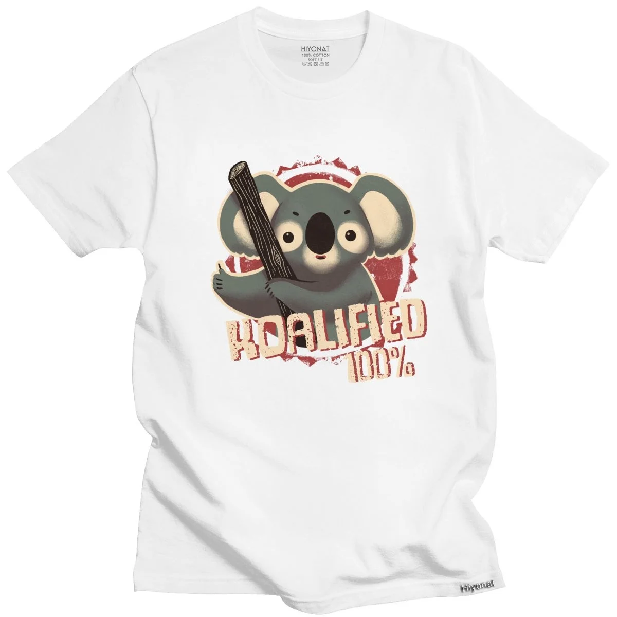 

Funny Koala Bear Koalified T-shirt Homme Lycra Tshirt Animal Tee Short Sleeved Casual Fashion Four Seasons T Shirt Clothes