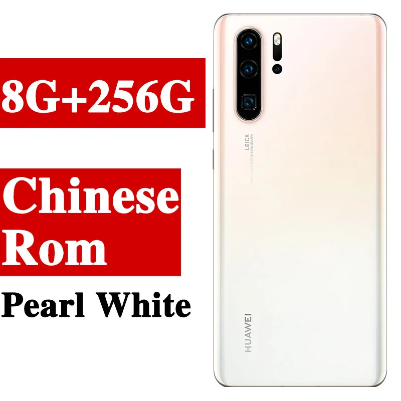 Глобальная Версия Дополнительно huawei P30 Pro мобильный телефон 6,47 ''полный экран OLED Kirin 980 смартфон NFC GPS Android 9,1 5 камер - Цвет: 8G 256G Pearl white