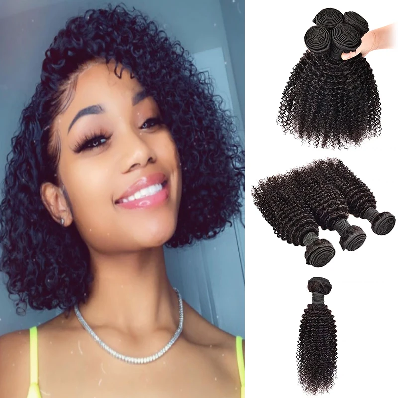 Блестяпряди волос индийские кудрявые пучки 10 дюймов 12 100% лучших пряди ков