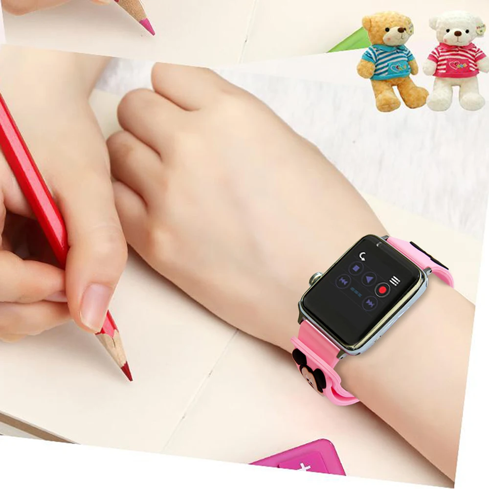 UEBN силиконовый ремешок для Apple Watch 4 44 мм 40 мм ремешок для Apple watch series 4 3 2 кролик мультфильм Микки Ремешок Браслет