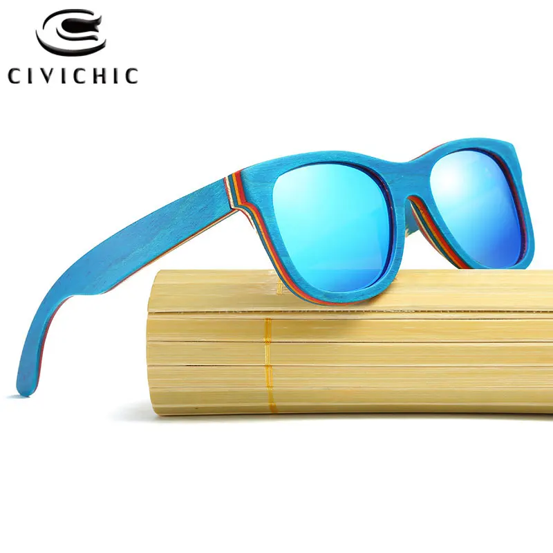 

Chic Polarized Sunglasses Women Mirror Coating Driving Glasses Men Wood Eyeglass Hipster Oculos Bamboo Gafas De Sol Hombre KD033