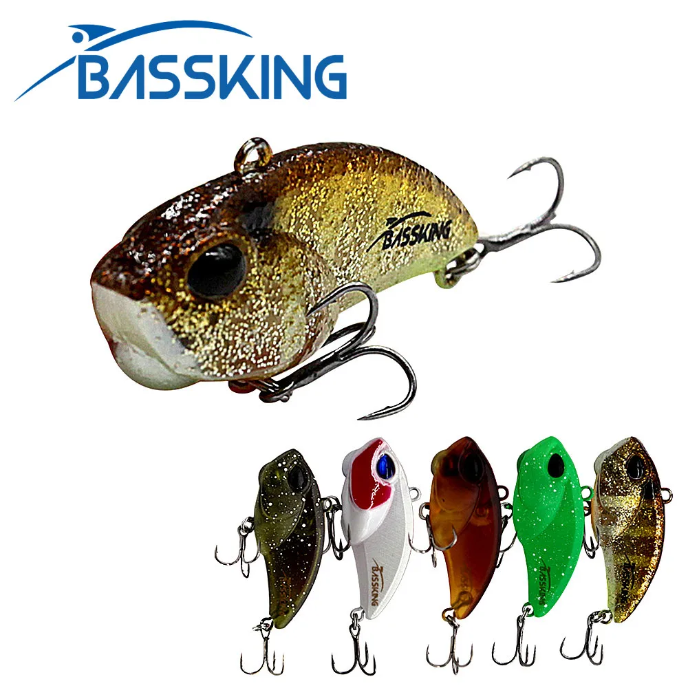 BASSKING VIB Fishing Lure 3.8cm 3.6g NEW Quality Mini Vibration Hard Bait for Saltwater Carp Plastic Artificial | Спорт и