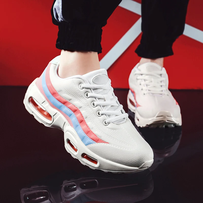 

Unisex Sneakers Air Cushion Men Outdoor Walking Shoes Mesh Breathable Lover Sport Running Shoes Low Top Soft Footwear Size 36-46