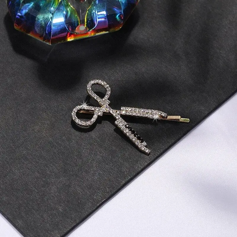 

Fashion Geometric Metal Hair Clip Ponytail Clip Women Rhinestone Crystal Hair Clips Hairpins Barrettes Hair Accessories
