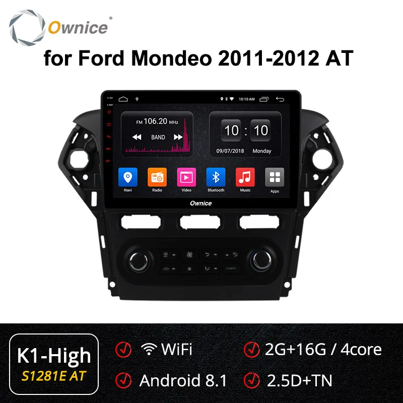 Ownice k3 k5 k6 Android 9,0 4G+ 64G 360 Panorama автомобильный dvd-плеер gps навигация радио для Ford Mondeo 2011-2012 4G DSP оптический - Цвет: S1281-2 k1 high
