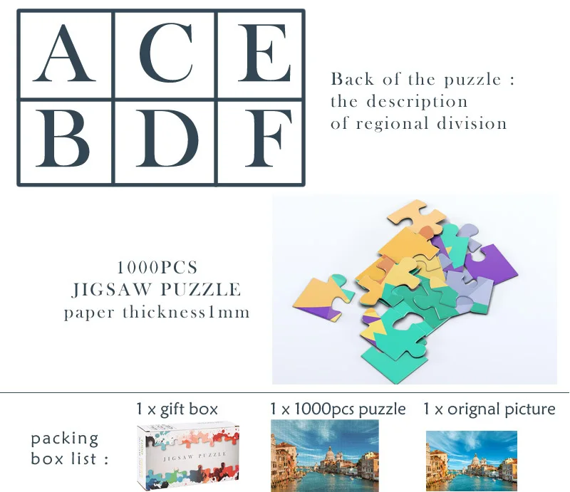 Пазлы Развивающие 75*50 см 1000 шт.