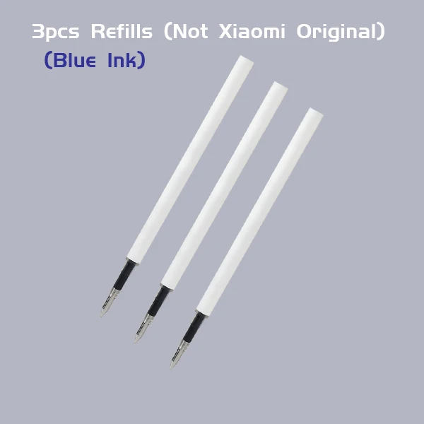3 Refills Blue ink Xiao mi ручка mi jia ручка с 0,5 мм швейцарская заправка 143 мм роликовый шариковый ролик mi Xiao mi шариковая вывеска - Цвет: 3 Refills Blue ink