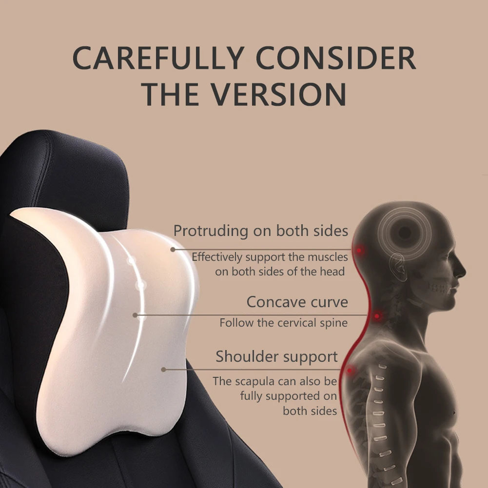 Автомобильная подушка из пены с эффектом памяти Массажная для отдыха на шею и