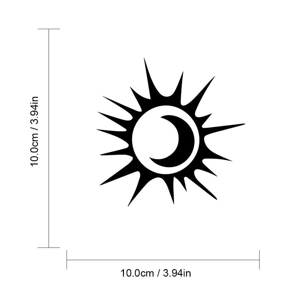 WIPERSIGNS луна в солнце наклейки на бампер автомобиля и для стайлинга декоративные