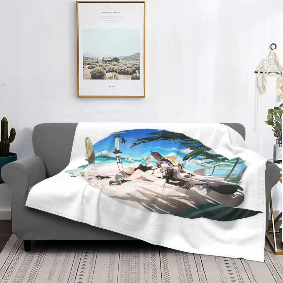 

Manta de flores de verano Utage-Arknights, colcha para cama, edredones a cuadros, cubierta de playa, manta de lana a cuadros en