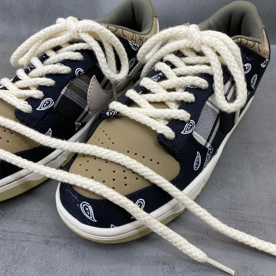 

Vintage Bolding Cotton Linen Cashew Flower Weave Shoelaces Men Women Trend Personality Sport Casual Basketball Shoes Laces Drops