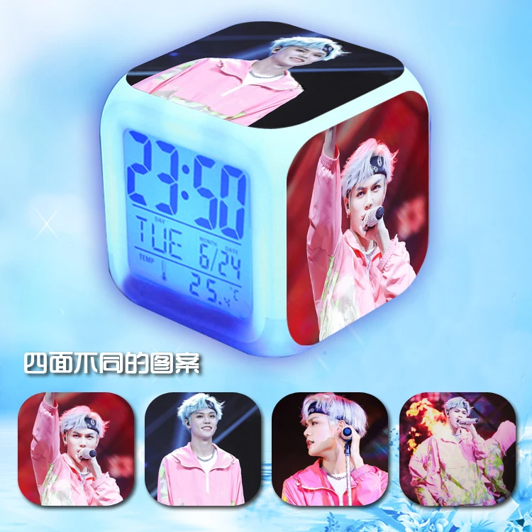 Стажер Idol Lin Yanjun Chen Linong Cai Xukun такой же бесшумный светодиодный Будильник Декор для
