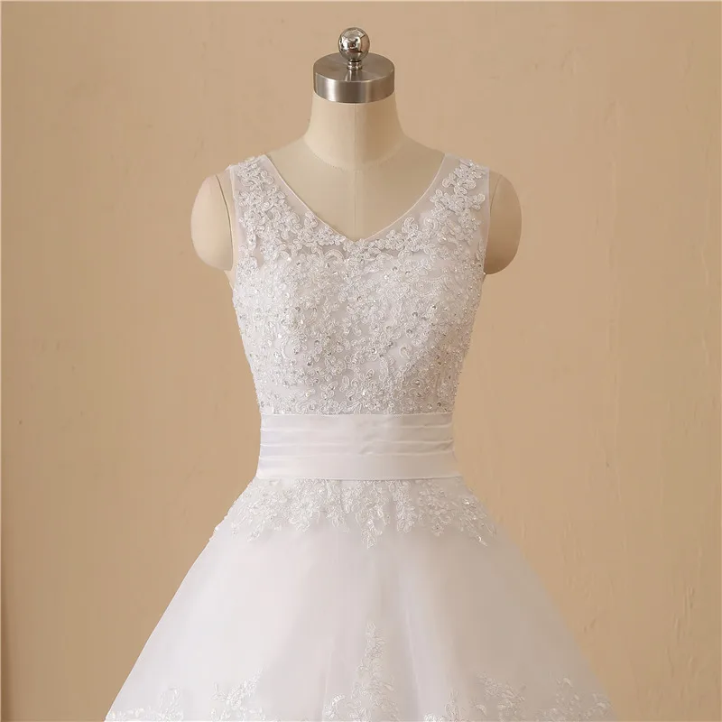 Real Pictures Sexy Sleeveless Wedding Dress Backless Robe De Mariee 2020 Plus Size Lace Appliques Beading Bride Gowns | Свадьбы и