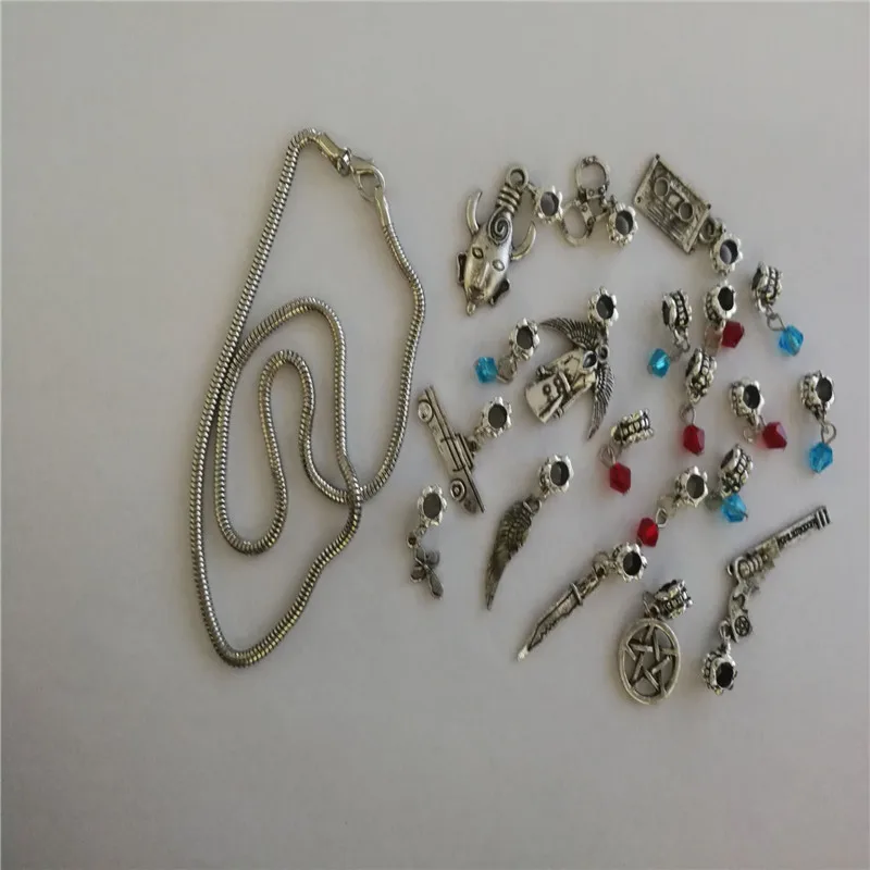 Women Supernatural Gun Tape Multi-pendant Choker Necklace Snake Chain Accessories Colar | Украшения и аксессуары