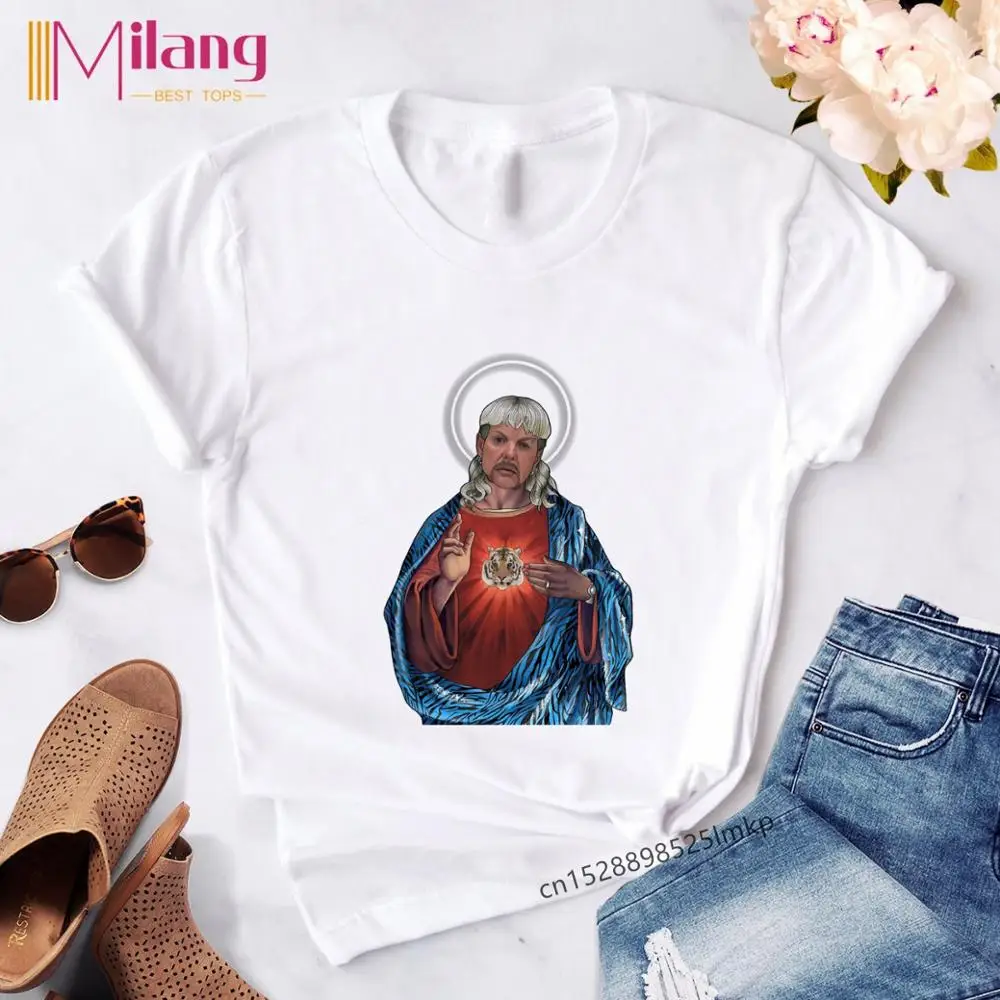 Женская футболка с коротким рукавом забавная в стиле Харадзюку принтом Джо лето