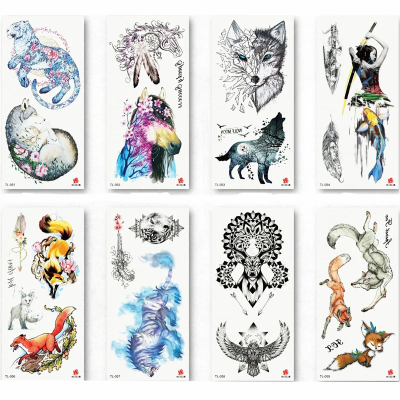 

Temporary Tattoo Sticker Waterproof Fashion Women Men Japanese Geisha Warrior Samurai Fake Body Art Children Adult Hand Tattoo