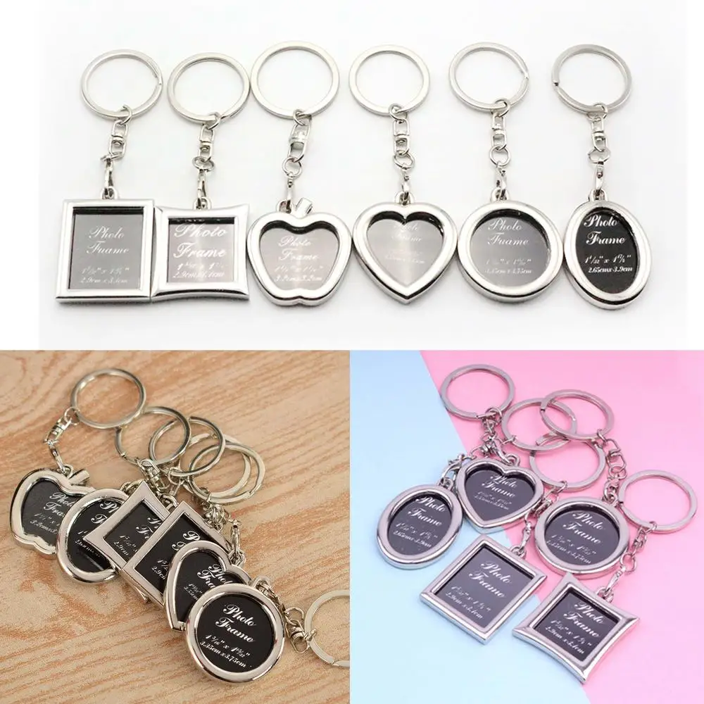 

2021 New Key Chain Creative Metal Alloy Insert Photo Picture Frame Key ring Key chain For Love Gift Jewelry Fashion Key Chain