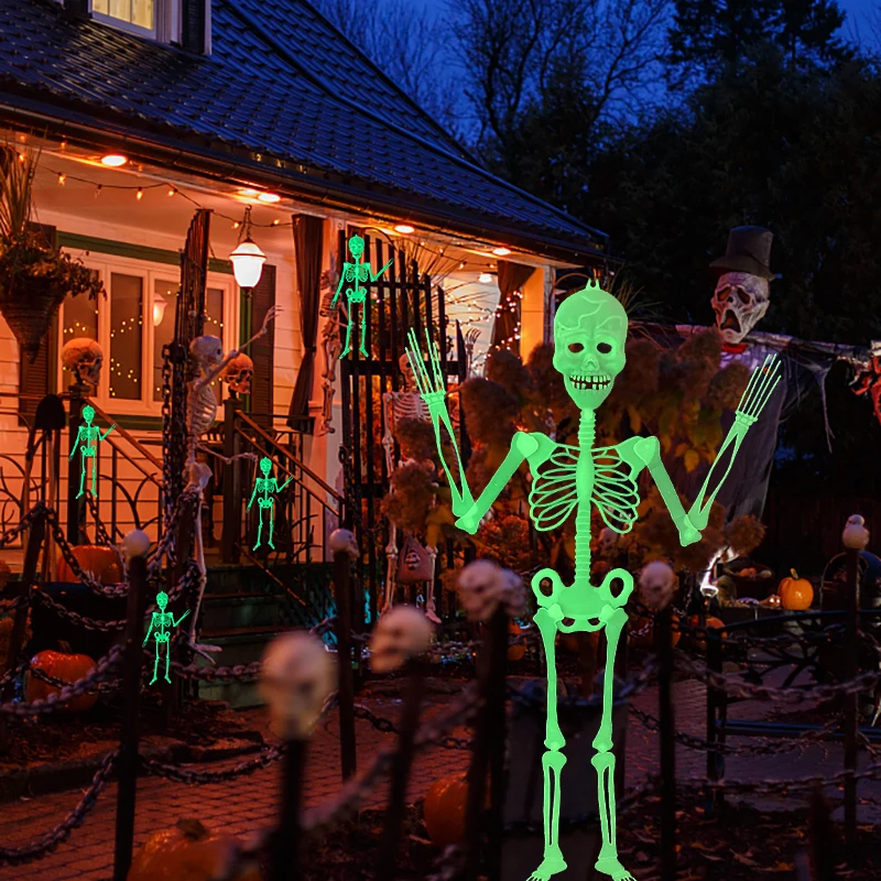 1 шт. 32/90 см светящийся Скелет украшение на Хэллоуин светится в темноте подвесной