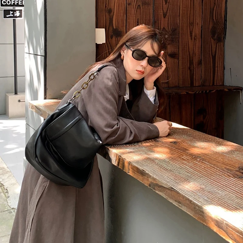 

Retro Alligator Bucket Bags Women Crocodile Pattern Handbag Pu Purse Black & Vintage Leather Shoulder Bags