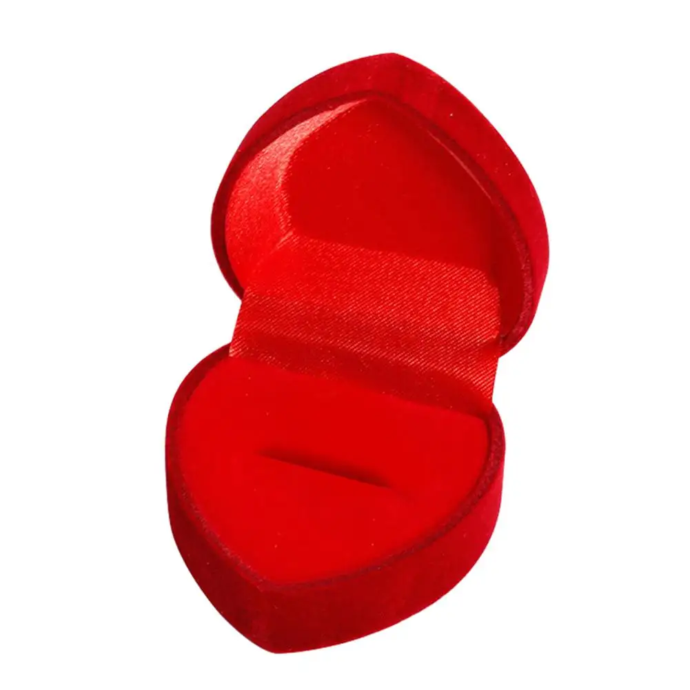 Чехол в форме сердца для хранения ювелирных изделий кольца серьги дисплей