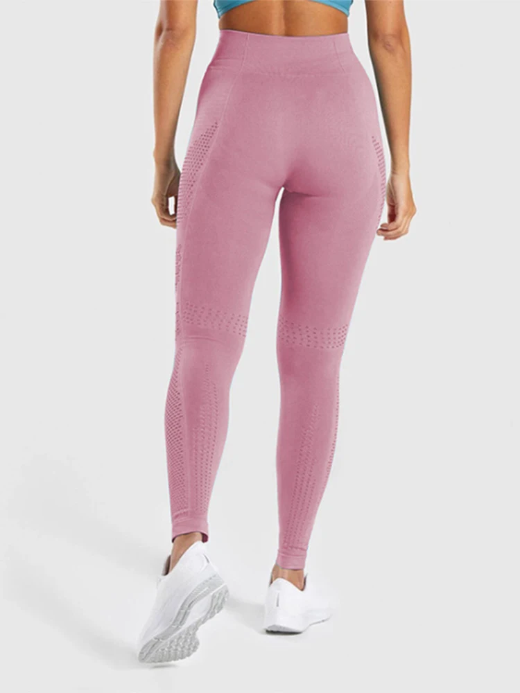 Dark Pink NCLAGEN, женские леггинсы, штаны для бодибилдинга, высокая талия, эластичная, высокая талия, для спортзала, бега, тренировки, дышащие, леггинсы для фитнеса - Цвет: Dark Pink