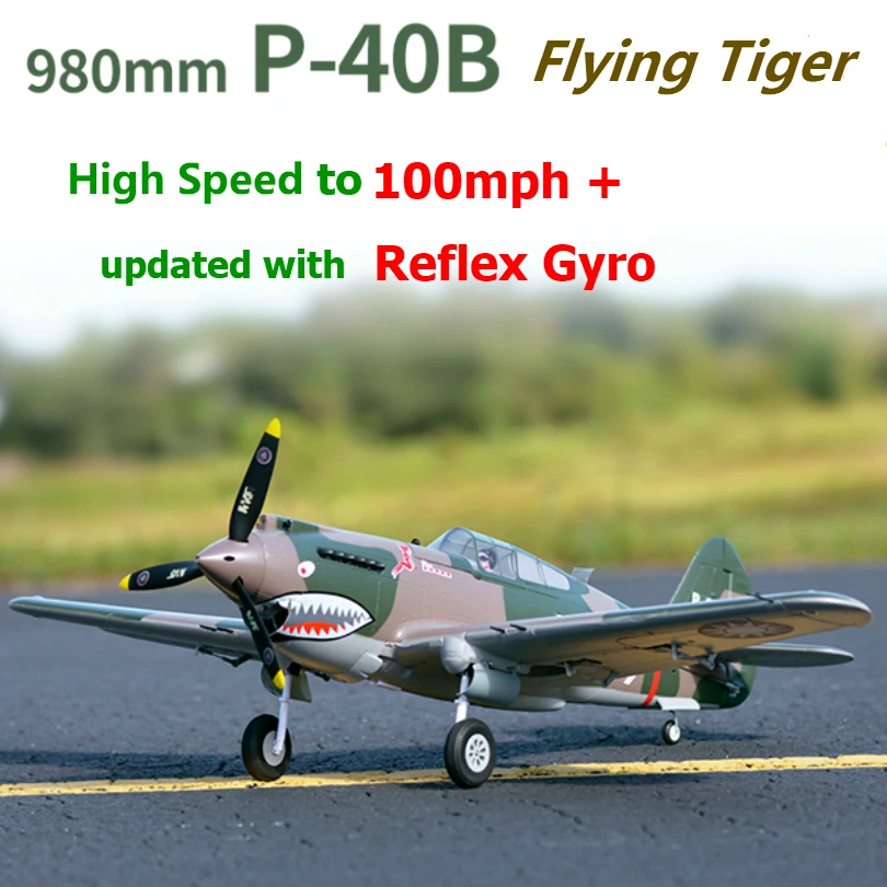 

FMS 980 мм P40 P-40 летающий тигр 6CH с рефлекторными гироскопами 4S PNP высокоскоростной гоночный самолет Радиоуправляемый самолет Warbird модель самол...