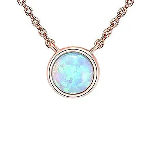 

PAVOI 14K позолоченное ожерелье из опала | Ожерелье из опала для женщин