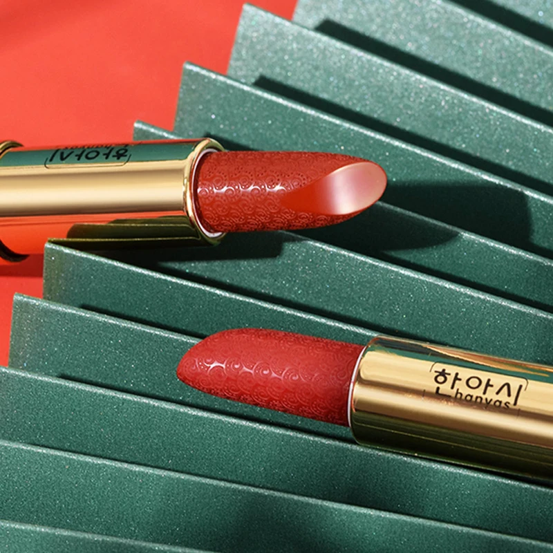 

3 Color Chinese Cultural Style Matte Lipstick Set Velvet Lip Glaze Color Charm Lasting Non-fading Lip Makeup DW
