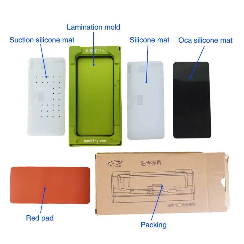 for iphone x xs Lcd ламинирование пресс-форм зеленого цвета для tp стекло металлический ОСА ламинатор для iphone x/xs max трещины дисплей переделки инструменты - Цвет: for iphone x xs