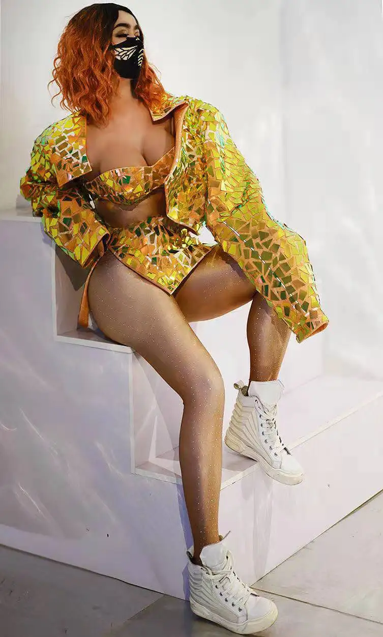 Женский комплект одежды для ночного клуба вечевечерние диджея сценический из 3