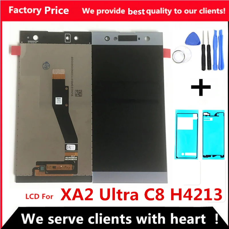 

ЖК-дисплей с сенсорным экраном для SONY Xperia XA2 Ultra, ЖК-дисплей для SONY C8, дисплей для Sony XA2 Ultra, ЖК-экран для XA2U H4233, H4213, H3213