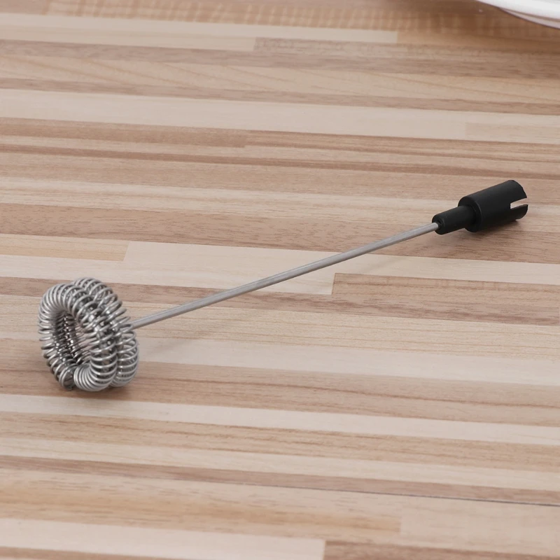 

Powerful Electric Milk Frother With 2pcs Stainless Steel Spring Whisk Foam Maker