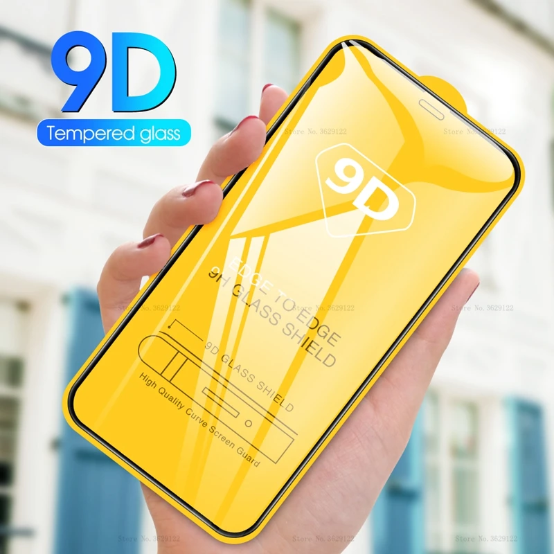 Защитное стекло 9D для iPhone 11 Pro Max XS XR iphone 6 6S 7 8 plus X защита экрана | Мобильные