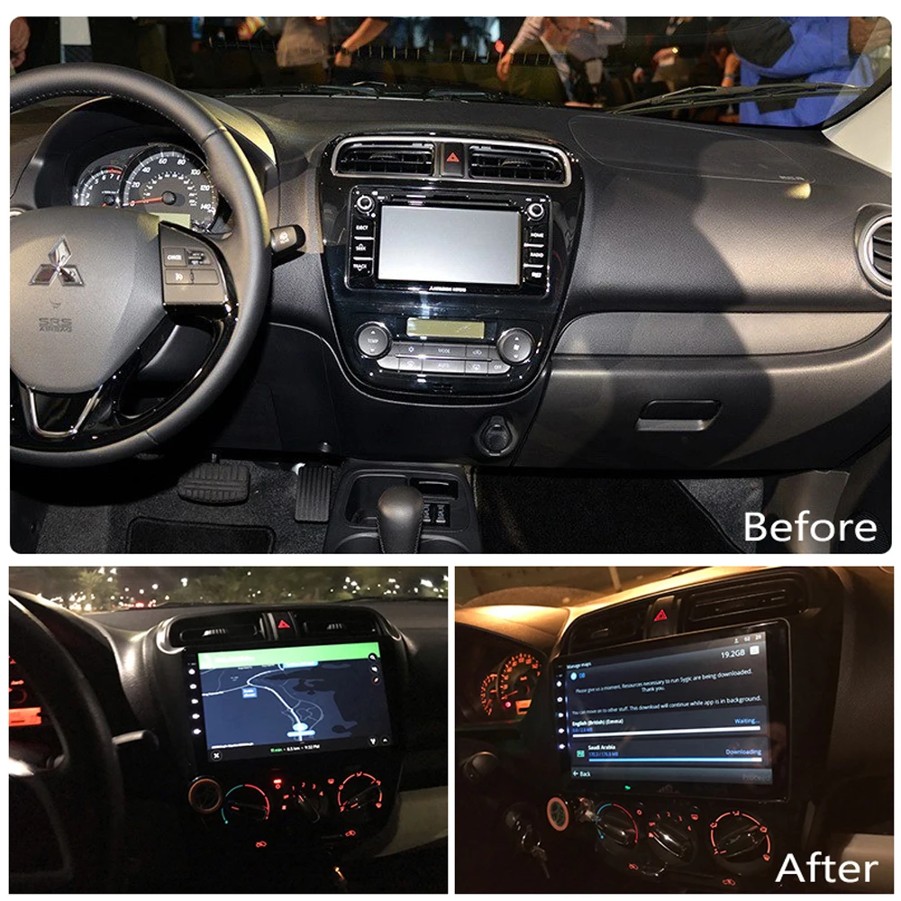 Android 8 1 9 &quotАвтомобильный мультимедийный плеер Авто видео для Mitsubishi mirage attrage 2012 2018