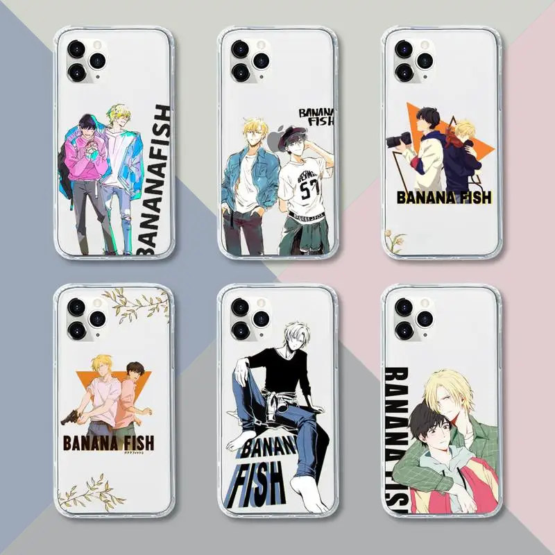 

Anime Banana Fish Phone Case Transparent For iPhone 12 11 pro mini XS XR X max 5 6 s 7 8 plus Soft TPU Clear Mobile bags