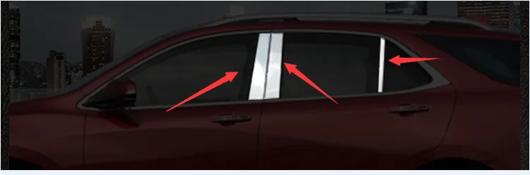Накладки на столб автомобильного окна из нержавеющей стали для Chevrolet Equinox 2017 2018 2019