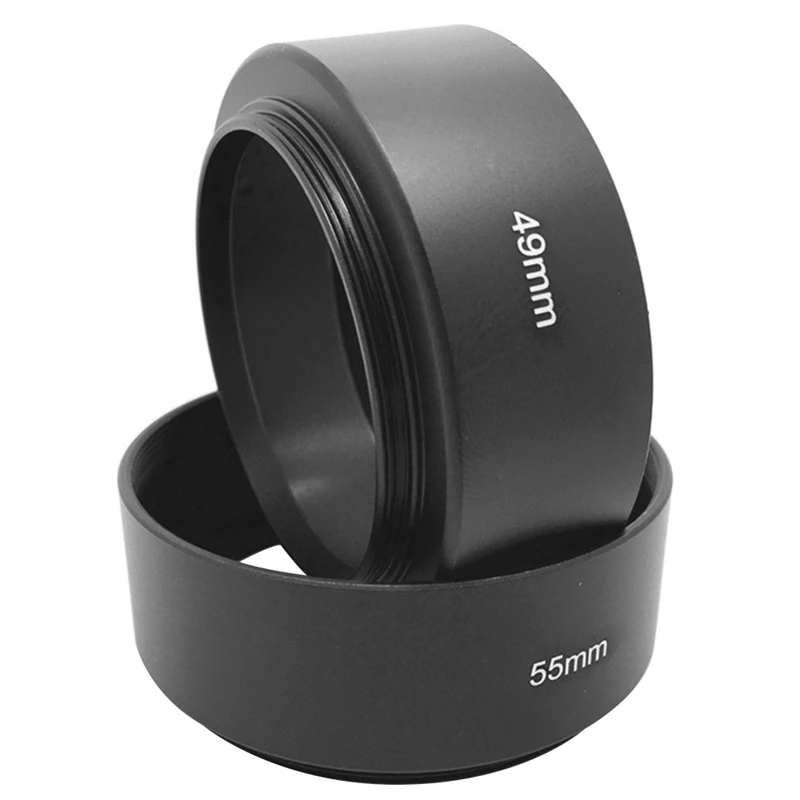 Металлическая бленда с резьбовым креплением для фильтра объектива камеры из