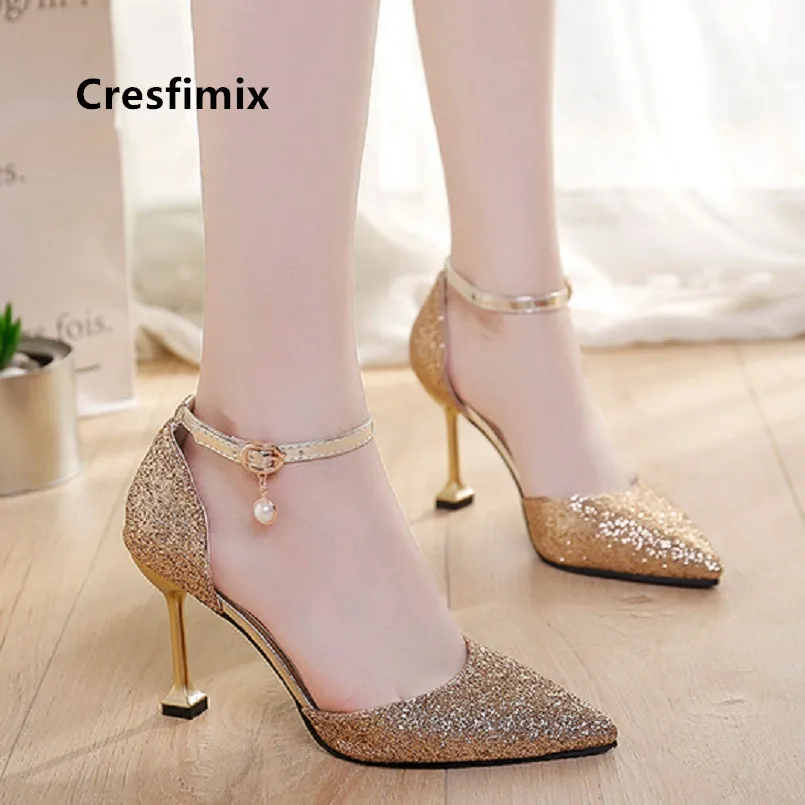 Туфли Cresfimix женские модные пикантные свадебные туфли на высоком каблуке