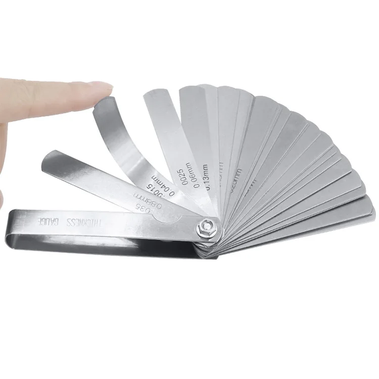 32pcs Range Finder Feeler Gauge Valve Teaching Feeler Gauge 0.04-0.88 mm Gap Size.0015-.035 Copper Sheet