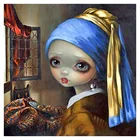 5D алмазная живопись сделай сам с большими глазами, мультяшная жемчужина, вышивка стразами, вышивка крестиком, мозаика, домашний декор, подарок