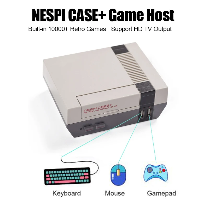 Ретро консоль для видеоигр Retroflag NESPI + чехол Raspberry Pi 3B геймпад с поддержкой HD Out TV