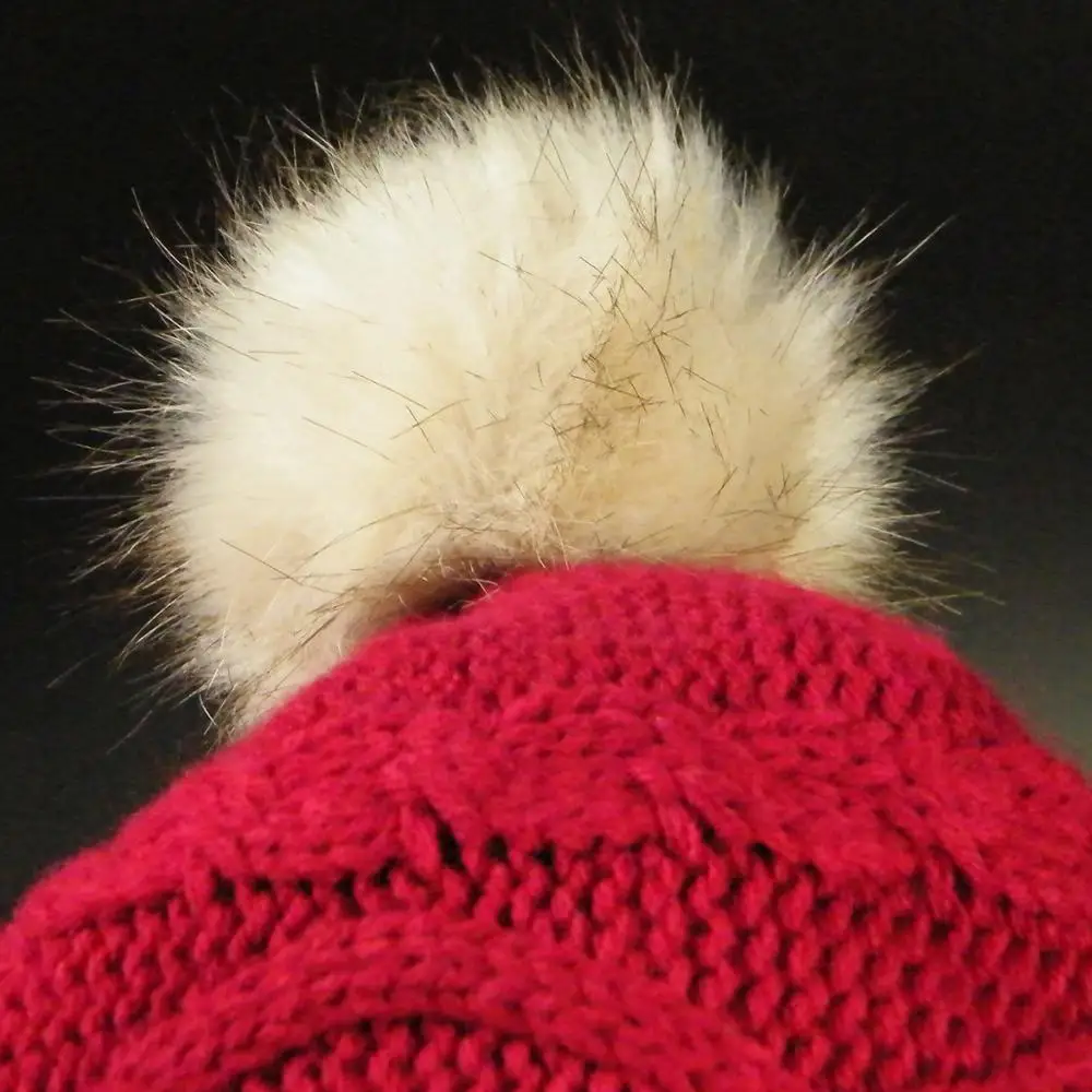 Brand Winter knitted Beanies Hats Women Thick Warm Beanie PomPoms Hat Female knit Bonnet Beanie Caps Parent-child Accessories