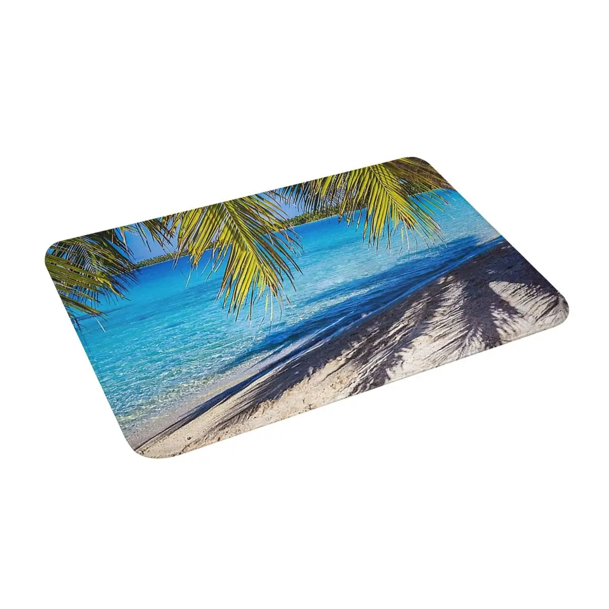 Shadows On The Beach Carpet Soft Rug Non-Slip Tropical Seascape Hawaii Absorbent Mat for Home Bathroom Bathtub Shower Mats | Дом и сад