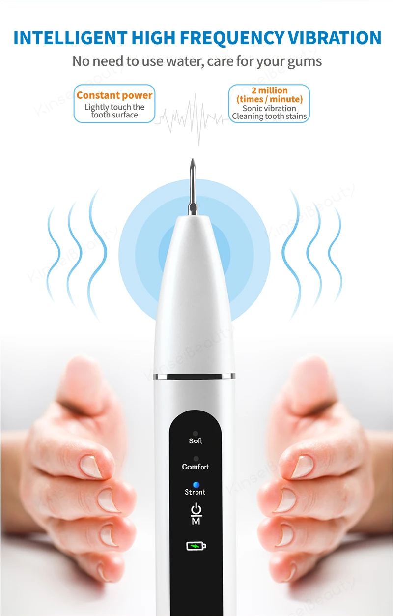 Ultrasonic Dental Scaler Calculus Remover Electric Tooth Plaque Tartar Scraper Remover Dental Calculus Ultrasonic Teeth Cleaning
