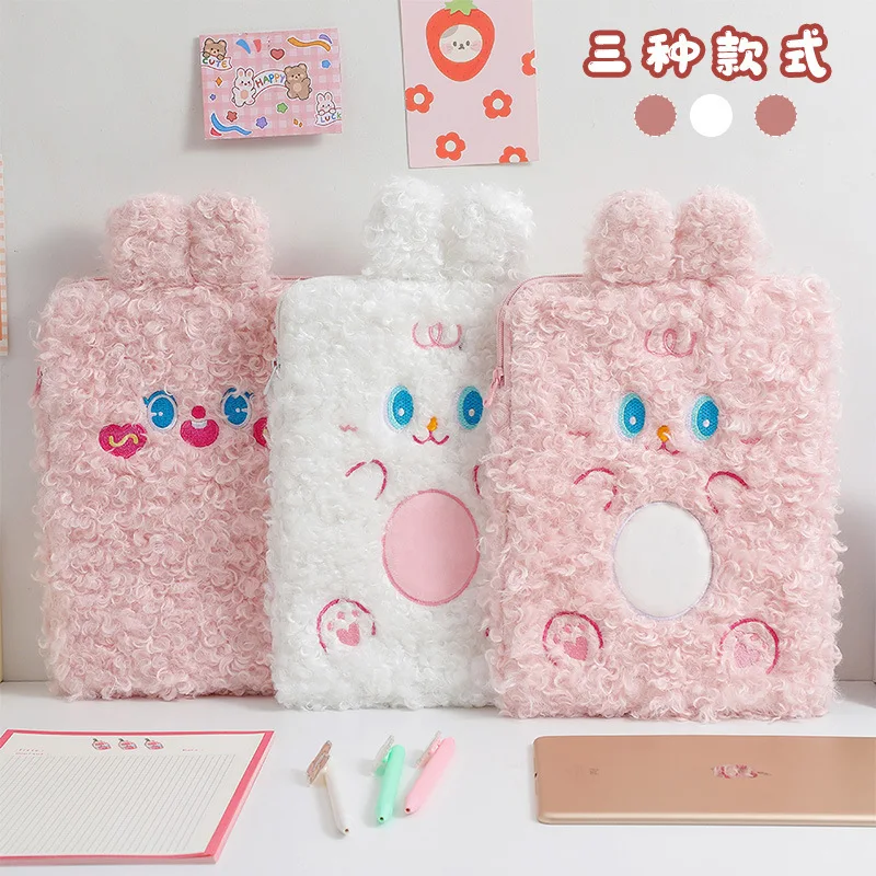 

Фланелевая мягкая сумка с медведем, 10,5, 11 дюймов, чехол для Mac Ipad, держатель, мультяшный хлопковый дорожный деловой чехол для Ipad, кошелек, мила...